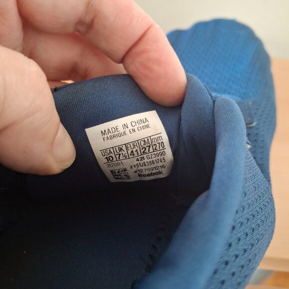 Reebok Classic Retro Running Sneakers - Blue & Pink - Size 10 - Picture 2 of 5